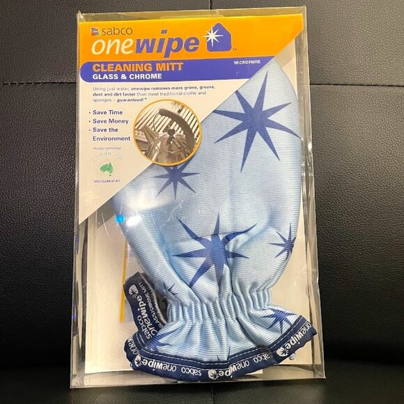 Sabco One Wipe Cleaning Mitt for Glass & Chrome  Rare and Amazing Product.  NWT - Picture 1 of 5
